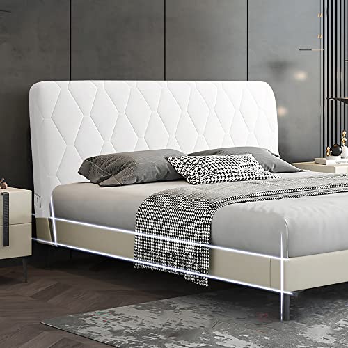 Copertura Per Testiera Per Letto Copri Testata Letto, Fodera Elastica Protezione, Coprire Antipolvere In Cotone Europeo Cover Lavabile Per Decorazione Camera Letto,Creamy white,180cm(71inch)