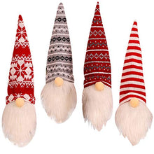 Amosfun 4 Pezzi Copri Bottiglia di Vino di Natale Gnomi Decorazioni per Bottiglie di Vino Forniture per Feste di Natale Gnomi Ripieni Bambole di Santa Elfo