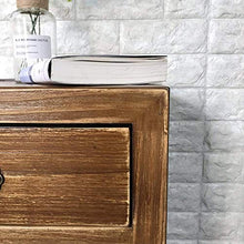 N/Z Comodino da Soggiorno Comodino da Camera da Letto Vintage in Legno massello Comodino Stile Industriale Comodino Comodino in Ferro con 2 cassetti Banco da Lavoro