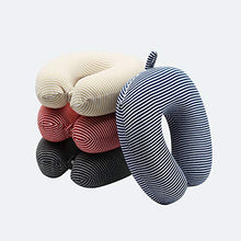 LBLQWE Cuscino a Forma di U, Memory Foam per Massaggio, Collo Rimovibile a 360 °, Spalla, Supporto per Dormire, Supporto per Laptop, Adatto per Aerei da Viaggio-Blue