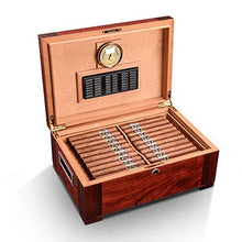 SMEJS Umidificatore con umidificatore e igrometro - Viaggi Portatile Pino Grande capacità a Due Cigar Cabinet