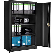 TecTake 800598 Armadio di Ufficio Chiudibile, Piani Regolabili Singolarmente in Altezza, Facile da Montare - Modelli Differenti (140x90x40 cm | No. 402937)
