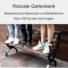 outdoor furniture Sedia in Metallo Panca Giardino per Esterni, Telaio in Alluminio pressofuso Rinforzato antiruggine da banco in Legno massello anticorrosivo, Sedili Resistenti alle intemperie