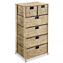 Tidyard Armadietto Portaoggetti 6 Cesti Giacinto d'Acqua,Cassettiera in Bamboo per Ufficio armadietto Bagno 47x37x100 cm