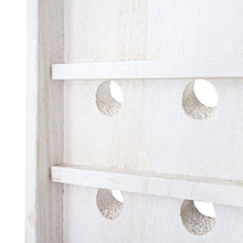 Mendler Serie Vintage portabottiglie HWC-C54 Legno paulonia 120x22x5cm Bianco