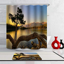 Combinazione Bagno. Immagini Chiare E Colori Vivaci Rendono Il Tuo Bagno Pieno di Vita. Accessori da Bagno. Foresta. Lago.