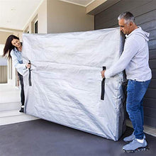 Sacchetti per materasso con cerniera completamente impermeabili per lo stoccaggio in movimento, fodera protettiva per materasso con 8 maniglie rinforzate, forniture per traslochi riutilizzabili