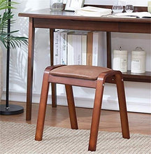 YANG Jiangang-ottomani Mobili for la casa Solid Leisure Legno Sgabello Imbottito Piede Sgabello poggiapiedi Retro Banco con Brown Cuscino del Sedile for Soggiorno Max.200kg