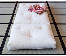 Vivere Zen - Futon Pouff - Poltrona Letto 11 cm (4 Strati Cotone) - Futon Pouff Greggio 65x195 cm