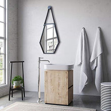LULUTING Specchio Trucco Bagno Specchio Decorativo Specchio, Lavandino Specchio da Muro in Ferro battuto Specchio Esagonale Specchio 50 * 70cm