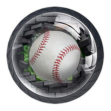 Baseball da muro 4 PCS Pomelli per Porta, Pomolo per Mobile, Pomelli per Mobili con Viti, Maniglia per Armadietto, Pomelli per Porta, Pomelli per Cassetti per Porta, Armadio, Cassetto e Credenza