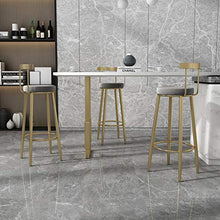 Sgabello da bar semplice e moderno in ferro battuto sedia da bar casa casa sgabello alto moderno (colore : grigio, dimensioni: 75 cm)