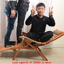 Sedia Lounge Sedia Regolabile Chaise Reclinabile Bamboo Sedia a Dondolo Pieghevole Pieghevole Sedia a Sdraio Portatile per Giardino Prato a Sdraio Backyard