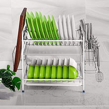 LYM &ripiano di stoccaggio Scaffale da Cucina, organizzatore Multifunzionale dello scaffale di Cucina dello scaffale di Scarico dell'Acciaio Inossidabile della Famiglia -2 Strato Scaffale di Finitura