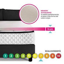 Topper materasso, sopramaterasso in memory foam, DISPOSITIVO MEDICO DETRAIBILE Alto 5 cm con tessuto anallergico antimicrobico sfoderabile, filo in ARGENTO - STAR FOAM PLUS matrimoniale 170x190