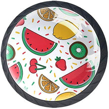 Anguria Fragola Arancia e Arancia Pomelli per Porta Set di 4 Pomelli per Mobili Manopole per Cassetti Cucina Armadio Vetro