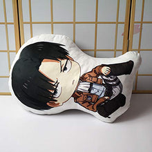 XKMY Attack on Titan cuscino giocattolo Anime Levi Ackerman breve peluche farcito bambola doppio lato federa 48 cm per regalo cuscino