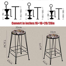 Sedia da ufficio,Sgabello alto da bar con design rotondo, altezza 65 cm (25 pollici), cuscino in pelle artificiale con struttura in ferro, vernice spray nera, utilizzato in ristoranti, bar, caffè, r
