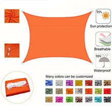 Ombreggiante Rettangolo,Tendalino Parasole in Poliestere Con Protezione Contro Il Sole 95% UV Impermeabile Per Giardino Esterno Patio Party, Con Kit Di Fissaggio A Fune,4 * 5m