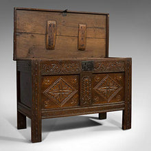 Compatto Antico Coffer, Inglese, Quercia, Cassapone, Tronco, Primo Georgiano, Circa 1720