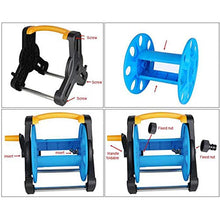 Hgedz Portarotolo Portatile da Giardino Stand, Supporto Vasca autoportante per Carrello di stoccaggio per Tubo da 35m 1/2 Pollici Strumento di stoccaggio per irrigazione da Giardino