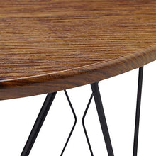 Relaxdays Tavolino Rotondo, Telaio A Rete, Tavolinetto da Sofà Design, Vintage, Legno MDF, Marrone, 42 x 40 cm ca.