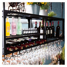 CCFENG Cremagliera Industriale Wine Loft di Vetro, cremagliera di Vetro, Vino Rack, Appeso cremagliera di Vetro, Porta Bicchieri di Vino, a Testa in Giù Bar cremagliera Wine Bar (Size : 120 * 35CM)