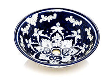 Cristal – Lavandino messicano in ceramica – Cerames | Vasca 40,5 cm x 15 cm | Lavabo da appoggio in Messico per bagno, ospiti, WC