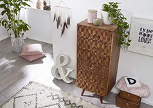 MASSIVMOEBEL24.DE MOSAYK #108 Comò in Legno di Acacia - Laccato/Natur 53x42x128