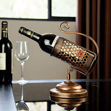 LHQ-HQ Wine Rack, Vino Europeo retrò Rack Elegante Supporto di Vetro Vino Gabinetto Decorazione for Soggiorno Camera da Letto Studio Office19.6 * 14.3 * 28cm