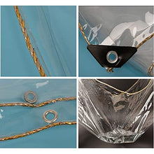 SHIJINHAO Telo Impermeabile Esterno Telo Trasparente Resistente ， Occhielli Rinforzati Spessore 0,3 Mm, 400 G/M² Telo in PVC Impermeabile Telo Trasparente Telo di Copertura di qualità Premium per Ca