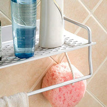 AINIYF Bagno Mensola Bagno Doccia dello Spazio dell'organizzatore di Alluminio a Parete Punch Gancio cremagliera Asciugamani Up di Scarico (Dimensioni: 600x137x130mm)
