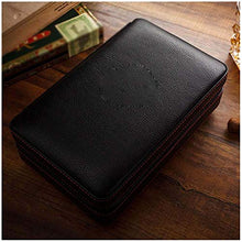 ZLMMY Nero Portatile Cigar Box umidificatore - Cigar Box da Viaggio in Pelle Humidor con Il Sigaro Cutter e umidificatore
