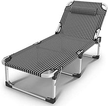 CDFC Pieghevole reclinabile Sole Lettino Giardino Camping Bed Sedia Accompagnatore Bed Letto Sun Regolabile in TextOline