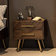 WALNUTA Comodino - Stand Side Chair Tavolo Vintage Night with Magazzinaggio Angoli Bedside Accanto Gabinetto for Office Soggiorno Camera da Letto USA