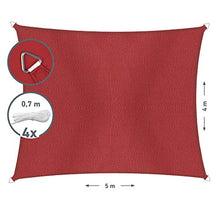 Windhager Sonnensegel Cannes 10779-Tenda Parasole Rettangolare, Giardino e terrazza, Resistente ai Raggi UV e alle intemperie, Colore: Rosso, 4 x 5 m
