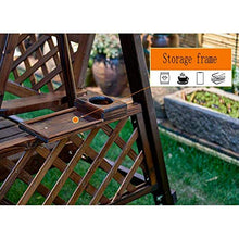 DGHJK Sedia a Dondolo da Esterno per 3 Persone, Sedia a Dondolo per Veranda in Legno Sedia a Dondolo da Esterno Adatta per Patio, Giardino, Bordo Piscina, Balcone