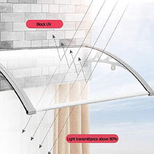 Tenda da Veranda Pensilina Alveolare Pensilina Tettoia, Baldacchino Esterno Del Patio Della Porta D'ingresso Sun Shetter Con Supporto In Lega Di Alluminio, Protezione Dai Raggi Solari UV Pioggia Neve