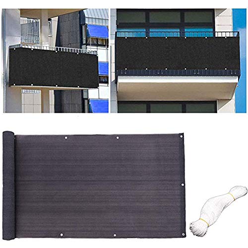 LSXIAO Balcone Protezione Copertura divisoria Schermata Privacy Protezione Impermeabile/Solare con Occhiello e Corda Libera Parabrezza for Recinzione da Esterno, 33 Dimensioni