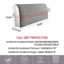 KUYIYILO Fodera per Testiera Fodera per Schienale in Pile Fodera per Comodino all-Inclusive Fodera per Letto Elastica,Coffee,W220 x H65cm
