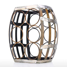 FTYYSWL 6 Bottiglie Portabottiglie Ripiano da Tavolo Botte Portabottiglie Materiale Ferro Robusto Espositore Artigianale Fatto A Mano E Portaoggetti Decorazioni per La Casa