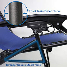 Todeco Sdraio per Giardino, Sedia Pieghevole A gravità Zero, 165 x 112 x 65 cm, Blu, con Cuscino, Textilene, Carico Massimo: 100 kg, Materiale: Acciaio