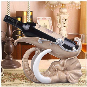 FGDSA Portabottiglie, Decorazione per Armadietto del Vino Statua in Resina Vino per La Casa Soggiorno Accessori per La Decorazione del Mobile per Vino da Tavolo, Smeraldo