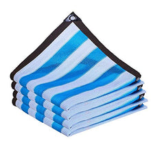 HTL Durable NA - Reti per ombreggiatura a strisce blu e bianco, criptato spesso panno ombreggiante, utilizzato per isolamento termico e reti di raffreddamento su balconi, cortili e tetti, blu, 8M8M
