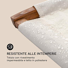 blumfeldt Mauritius - Lettino Oscillante con Tettuccio, Lettino da Giardino, 180 kg Max, Resistente agli Agenti Atmosferici, Funzione a Dondolo, Protezione Raggi UV, Pino Finlandese, Crema