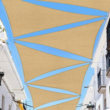 Tenda parasole triangolare, beige su entrambi i lati, parasole a baldacchino, blocco UV per patio giardino, esterno Backyard, (da 2 a 5 m)