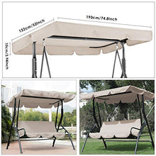 Yagosodee Copertura per Mobili da Giardino Copertura Protettiva per Mobili da Esterno Patio Impermeabile Copertura per Altalena (Beige)