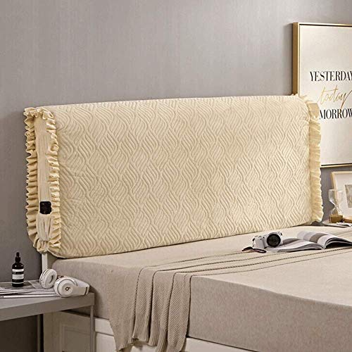 Copertura per Testiera per Letto in Velluto di Cristallo Doppia Singola Queen King Size Copri Testata Letto Addensato Cotone Trapuntato Protezione per Schienale Copertura Decorazione,Yellow-12cm