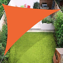 YTQ Vele Parasole Impermeabile 90% UV Blocco Triangolo Tenda da Sole Tettoia Perfetta per Giardino Patio Esterno Cortile Pergola Decking Piscina 4 * 4 * 4m(Color:Arancia)