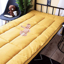 QXTT Materasso Futon Matrimoniale Pieghevole Giapponese Materasso Letto Futon Portatile Tatami Morbido Allevia Il Mal di Schiena Materasso per Residenza Studentesca Casa,Yellow-90 * 200cm
